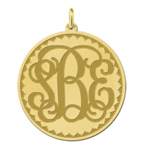 Gouden Monogram hanger gravure Names4ever