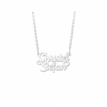 naamketting zilver model Christel-Stefan