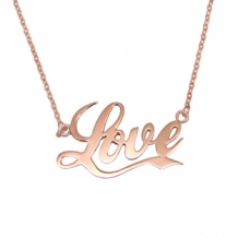 Rose Gold Plated Naamketting