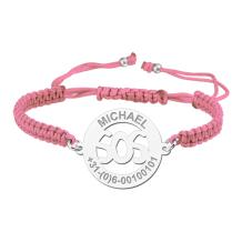 Roze SOS armbandje kind