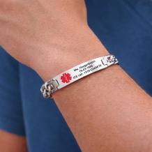 RVS SOS plaatarmband