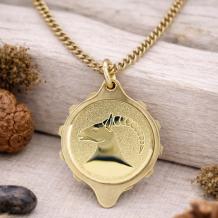 Talisman SOS hanger met Sterrenbeeld Steenbok verguld RVS