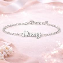 Zilveren armbandje met naam