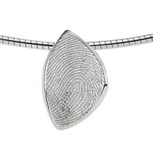 Zilveren Design vingerafdrukhanger