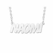 Zilveren naamketting Naomi