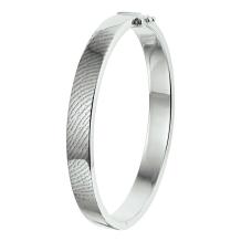 Zilveren scharnier armband met vingerafdruk