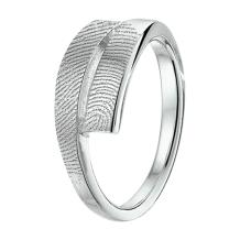 Zilveren vingerafdruk ring 7,5mm