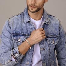 Zilveren armband met vingerafdruk