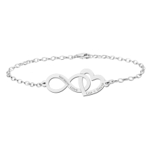 Zilveren armband met infinity en hartje Names4ever