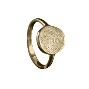 Gouden vingerafdruk ring 11mm