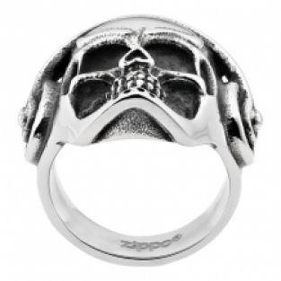 Zippo headphone skull ring onderaanzicht