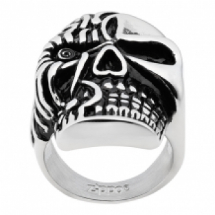 Zippo skull ring onderaanzicht