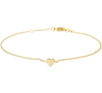 Geelgouden dames armbandje met hartje