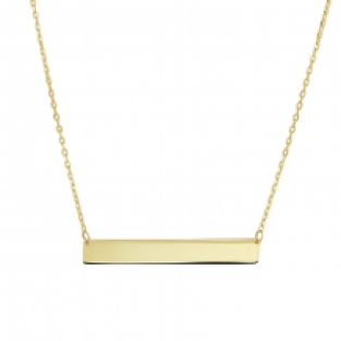 Geelgouden namebar ketting