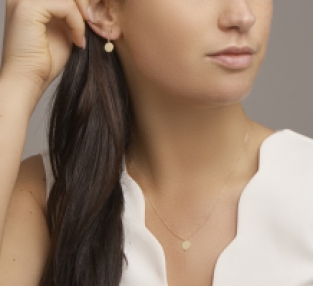 Geelgouden ketting met rondje 8,5 mm
