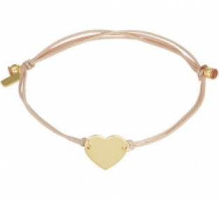 Gevlochten damesarmband met gouden bruin