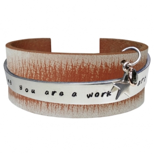 Armband Taboo Quote Taylor roestbruin