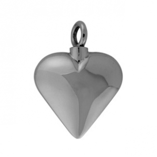 Ashanger hart 19mm zilver
