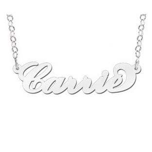 Carrie naamketting zilver