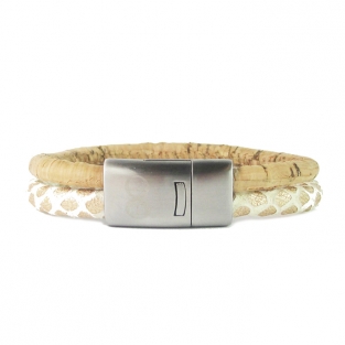 Bruin-witte armband van B&L