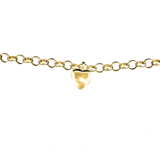 Gouden armband met as in het hartje met schroefdopje