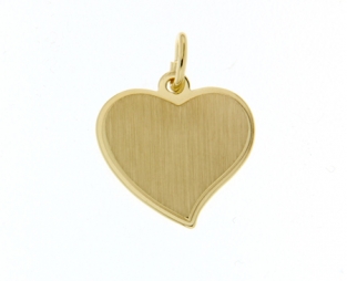 Gouden ketting hanger hart 17mm