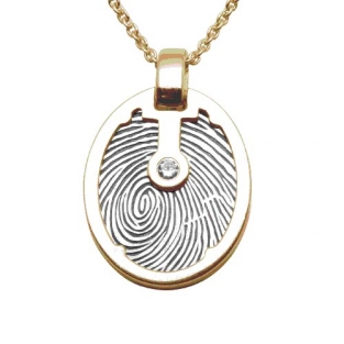 Gouden ketting met vingerafdruk Soulmate Treasure Iris