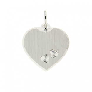 Zilveren ketting hanger hart 15,5mm