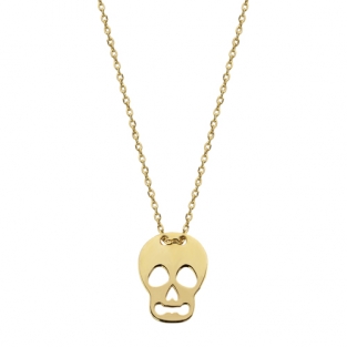 Gouden ketting met skull bedel