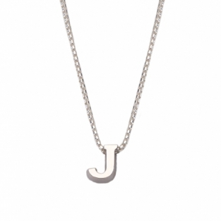 Zilveren ketting met letter