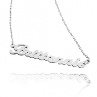 Naamketting zilver met schakelketting