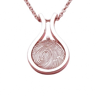 Rood gouden vingerafdruk hanger Soulmate Treasure Destiny