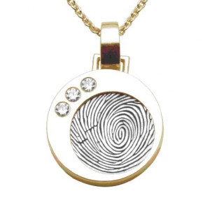 Vingerafdruk ketting witgoud geelgoud Soulmate Treasure Twinkling