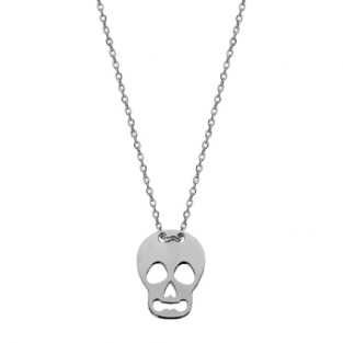 Zilveren ketting met skull bedel