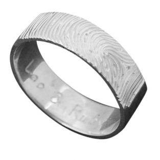 Ring met vingerafdruk