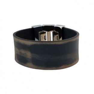 Leren armband Taboo Vinnie Black Sand