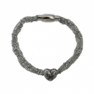 As armband Silver heart