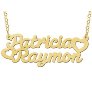 Dubbele naamketting goud Names4ever Patricia-Raymon