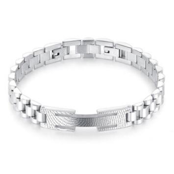 Edelstalen armband met vingerafdruk