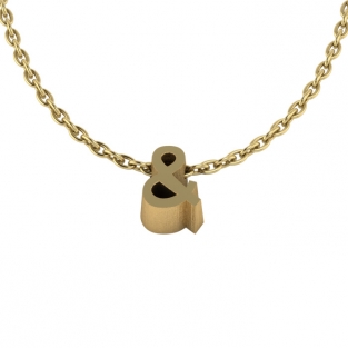 Geel gouden initial ketting