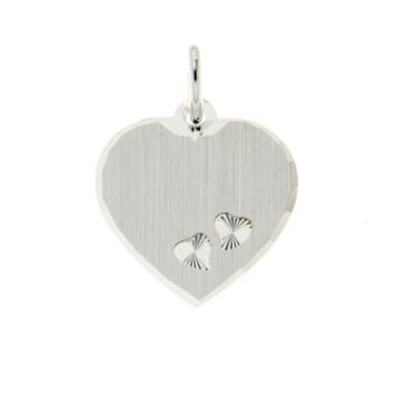 Ketting hanger hart 15,5mm mat