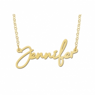 Vergulde naamketting Jennifer Names4ever