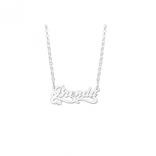 Kinder naamketting zilver model Brenda