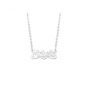 Kinder naamketting zilver model Michelle