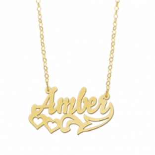 Vergulde naamketting Amber Names4ever