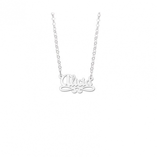 Kinder naamketting zilver model Alicia