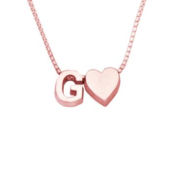 Initial ketting roodgoud