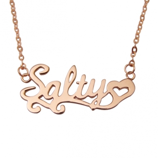 Rose Gold Plated Naamketting