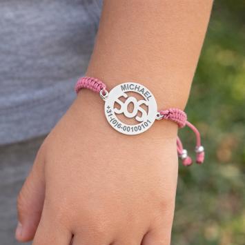 SOS kinderarmbandje roze
