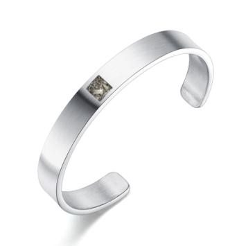 RVS klem armband met askamer